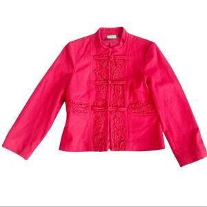 Tibi Ornate Vintage Wool Blazer Jacket Button Snaps Military Style M {See Note}